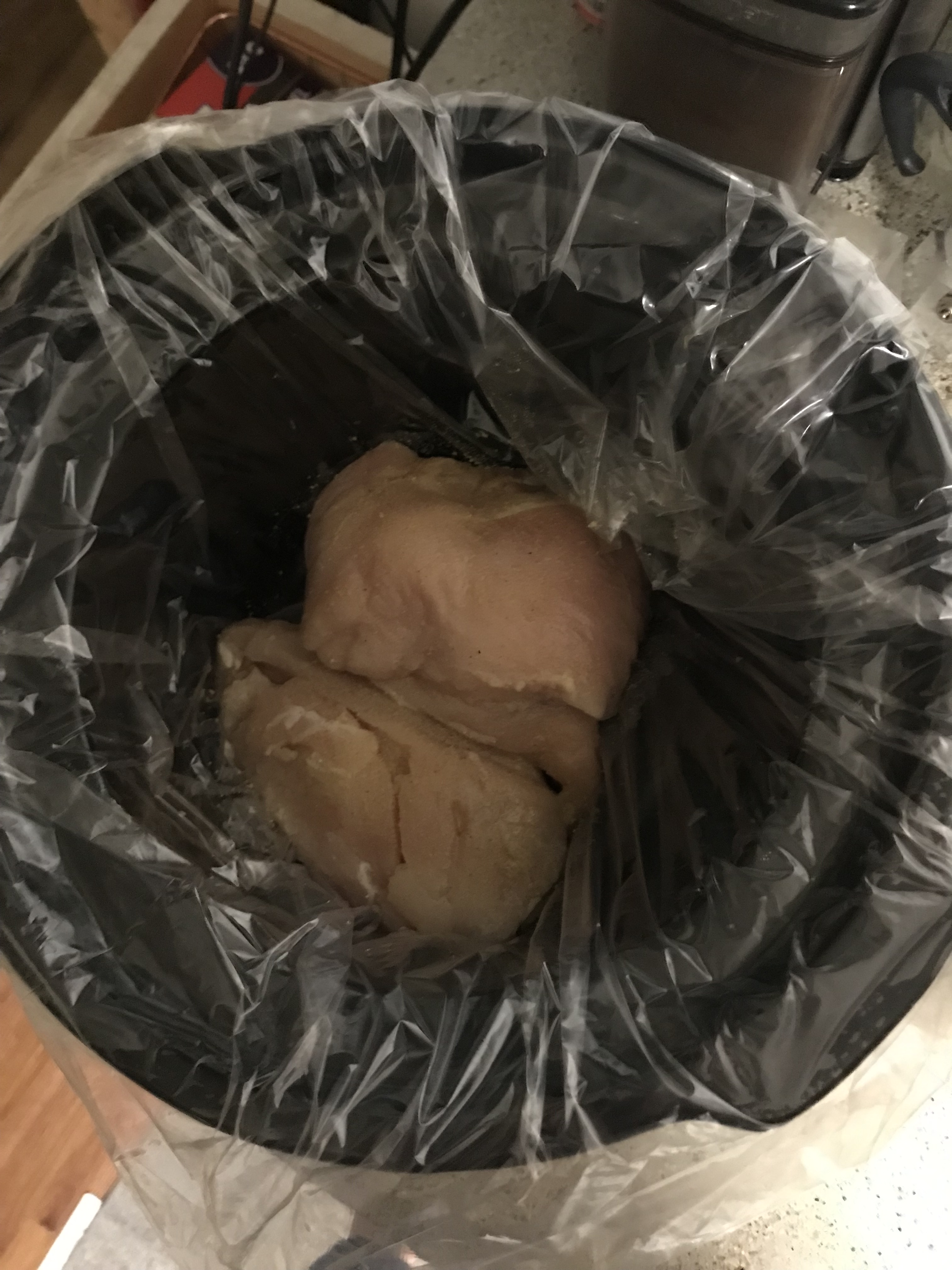 slow cooker shredded chicken in the crockpot